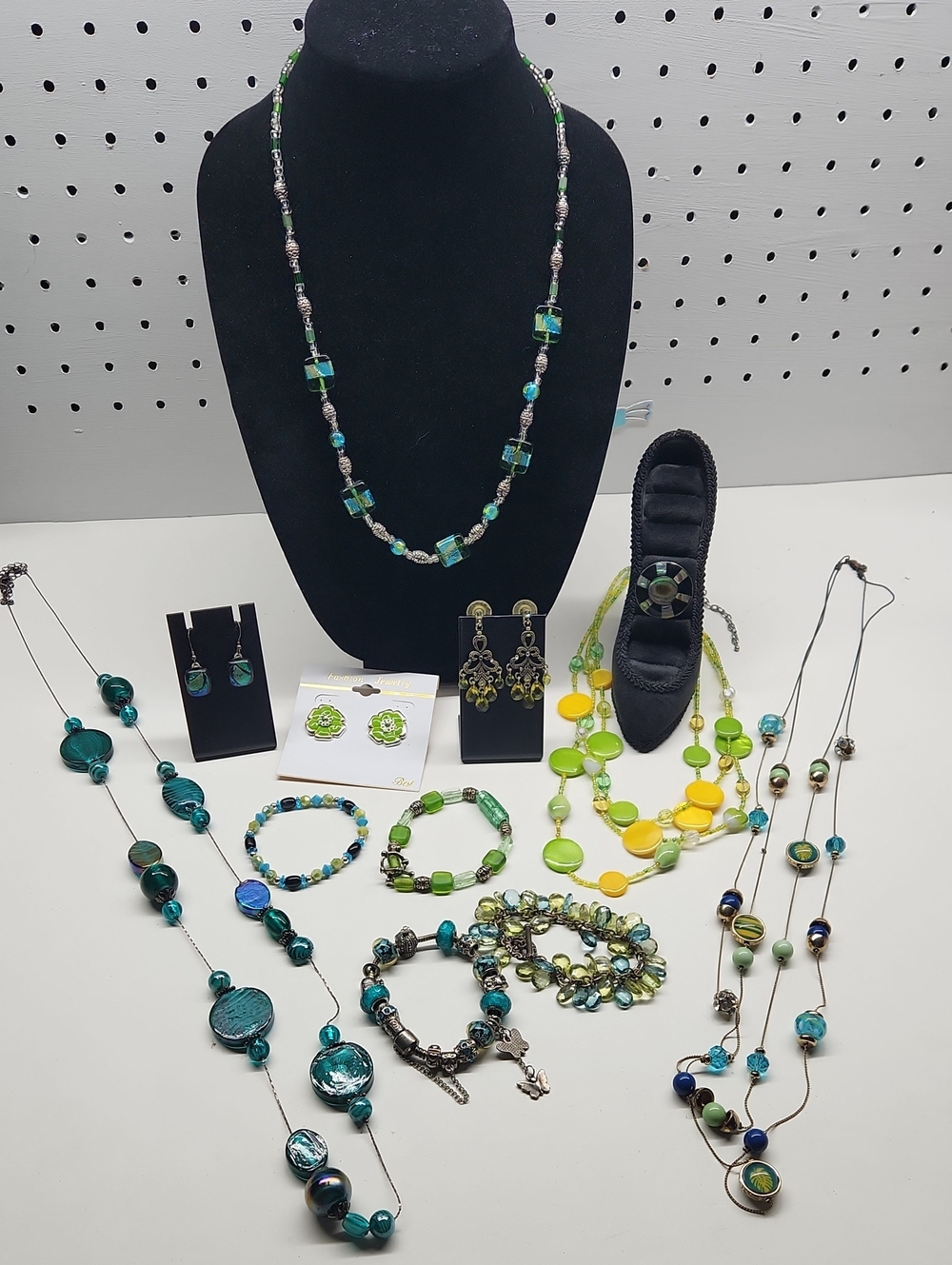 Green,Teal,Yellow Themed Jewelry Bundle